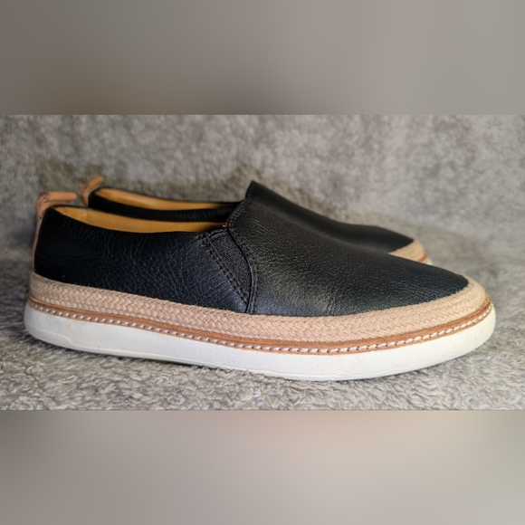 ⚓Sperry⚓ Black Genuine Leather Slip On Loafers Women's Size 6.5 - Picture 4 of 11